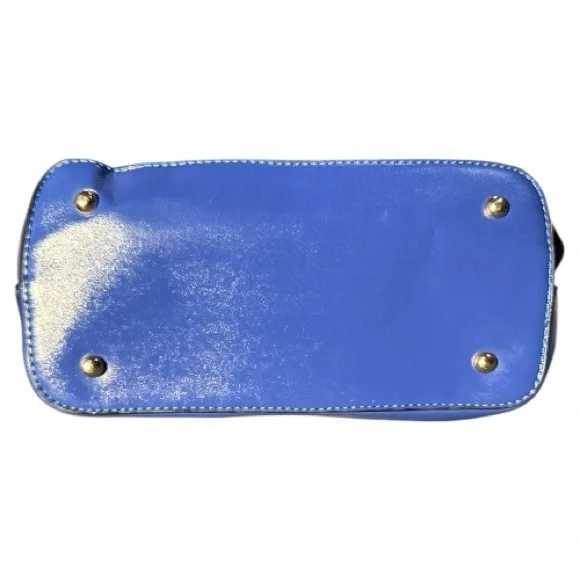 Habiba's Boutique Bag Attached Mini Bag & 2 Removable Straps Blue & Gold Accents - Picture 9 of 10